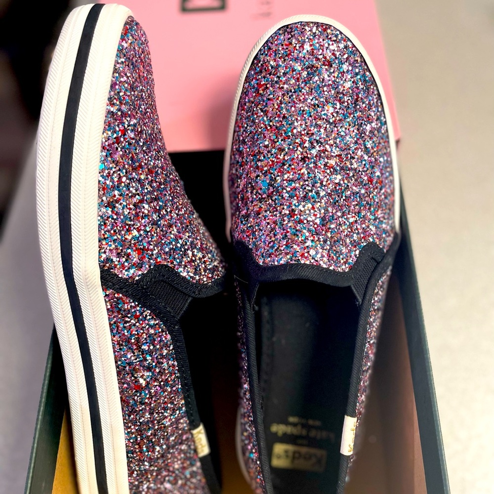 Kate Spade double decker Keds Glitter shoes